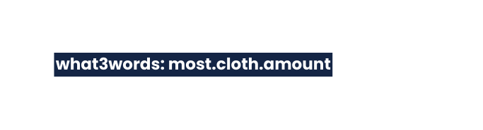 what3words most cloth amount